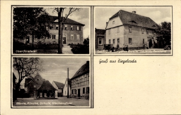 Ak Ziegelroda Querfurt im Saalekreis, Gasthaus Zur guten Quelle, Bes. W. Reichard