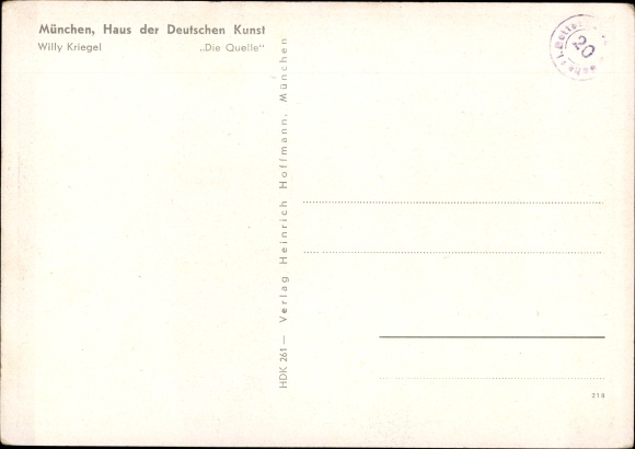 Artist PC Kriegel, Willy, Die Quelle, HDK 261