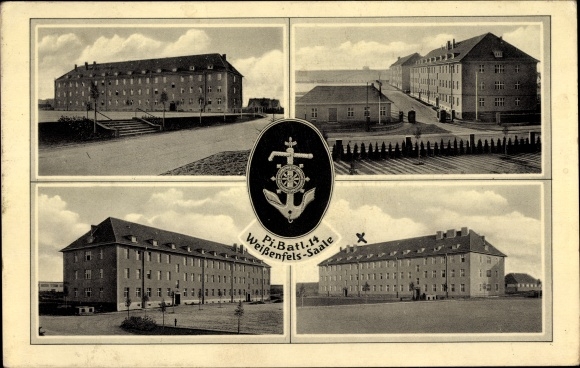 Ak Weißenfels an der Saale, Kaserne Pi. Batl. 14