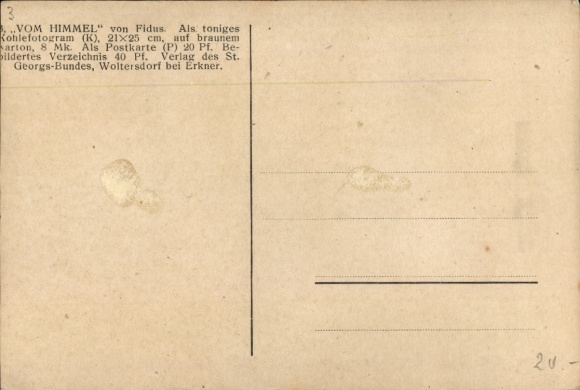 Art Nouveau Artist Postcard Fidus, From Heaven