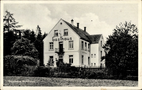 Postcard Steinigtwolmsdorf in Saxony, Gasthaus zum Waldhaus