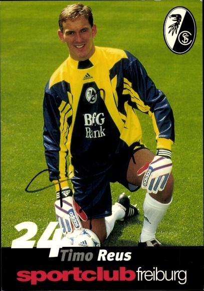 Autogrammkarte Fußballer Timo Reus, SC Freiburg, Autogramm