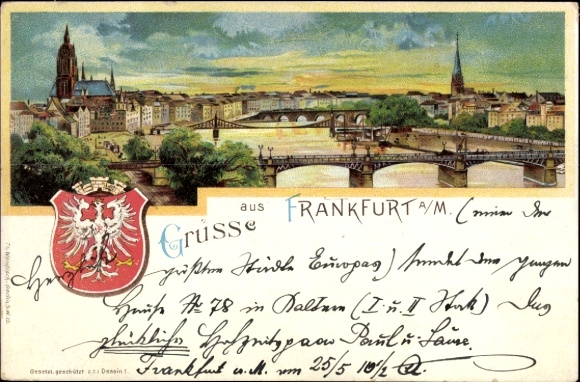 Coat of arms Chromo-Litho Frankfurt am Main, Panorama
