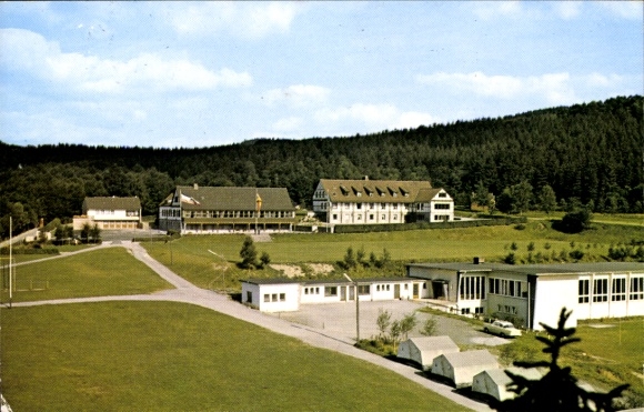 Postcard Hachen Sundern in the Hochsauerland district, Landessportbund NRW eV, youth education center