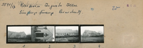 Contact print photos Berlin Reinickendorf, Kaiserin Augusta Allee, infant care, 4 photos approx. 2x4cm