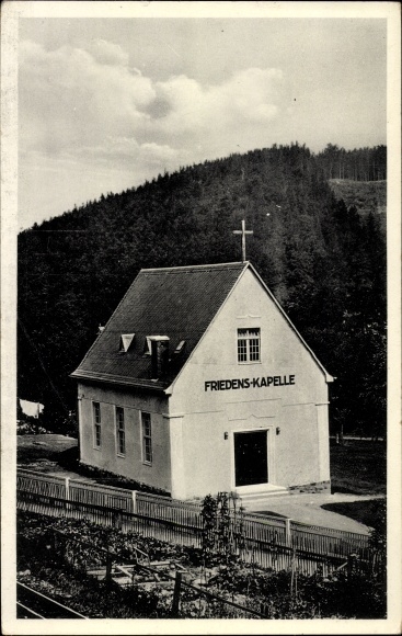 Postcard Schmiedeberg Dippoldiswalde in the Ore Mountains, Chapel of Peace