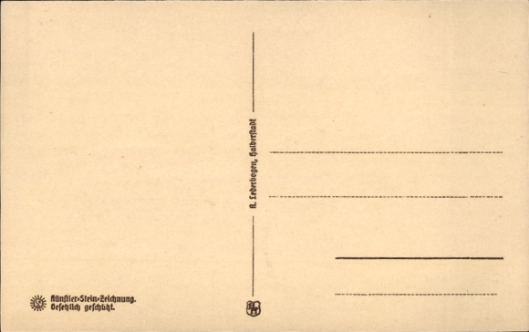 Stone print Postcard Goslar am Harz, Frankenberger Plan