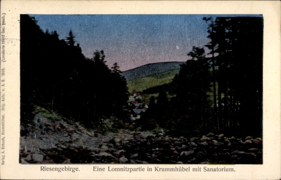 Luna Postcard Karpacz Krummhübel Giant Mountains Silesia, Lomnitz section, Sanatorium