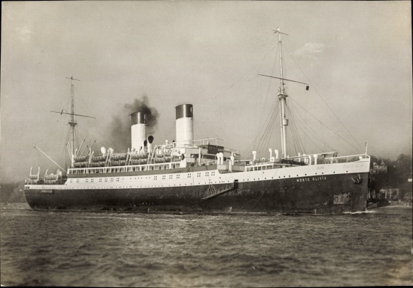 Postcard Motorschiff Monte Olivia, HSDG