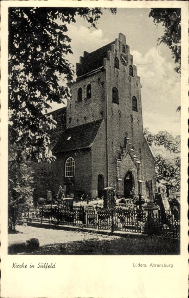 Postcard Sülfeld in Holstein, Church