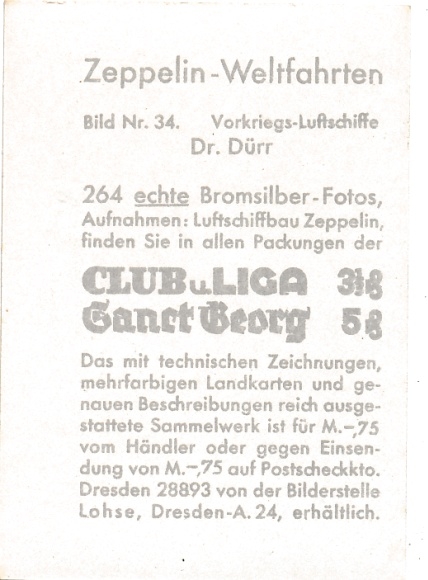 Collective picture Zeppelin world trips Picture 34 pre-war airships, Dr. Ludwig Durr