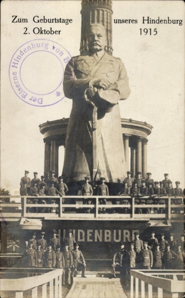 Postcard Berlin Tiergarten, Victory Column, The Iron Hindenburg, Soldiers, Nailing, War Aid