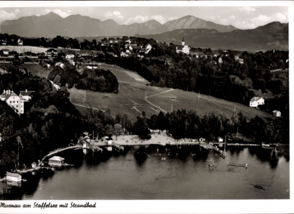 Ak Murnau am Staffelsee, Fliegeraufnahme