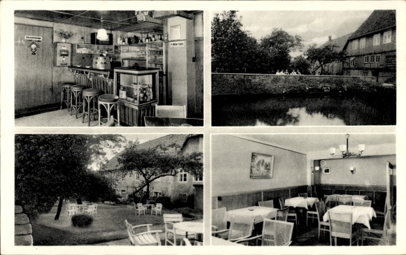 Postcard Horsten Bad Nenndorf am Deister, Gasthaus Rottmanns Mühle, interior view
