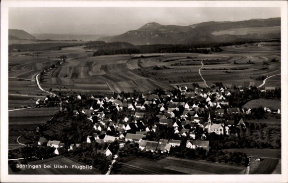 Postcard Böhringen (Urach district) in the Swabian Alb, aerial photograph
