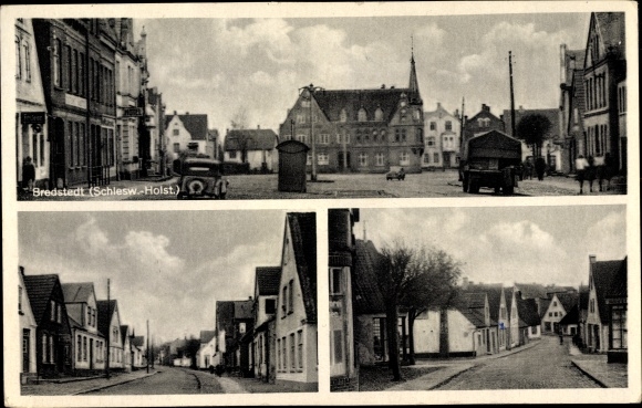 Postcard Bredstedt in North Friesland, town hall, local section