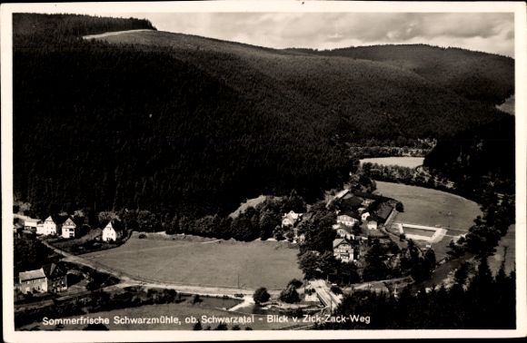Ak Schwarzmühle Schwarzatal in Thüringen, algemeen beeld