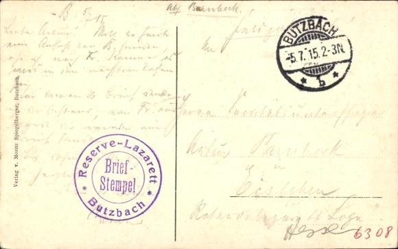 Postcard Butzbach in Taunus Hessen, total view of the village