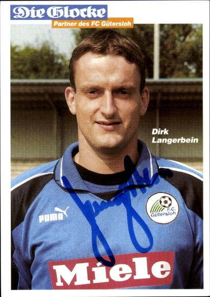 Autogrammkarte Fußballer Dirk Langerbein, FC Gütersloh, Autogramm
