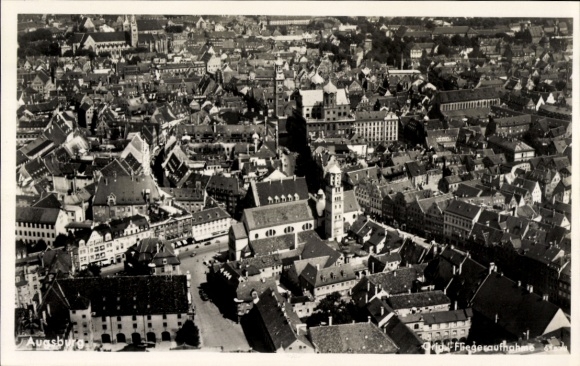 Ak Augsburg in Schwaben, Fliegeraufnahme