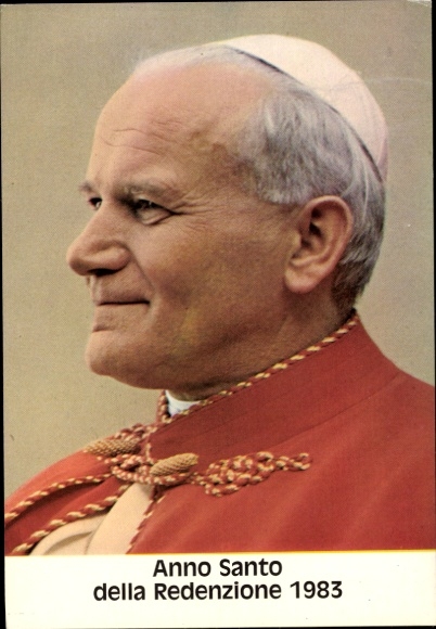 Postcard Pope John Paul II, portrait 1983