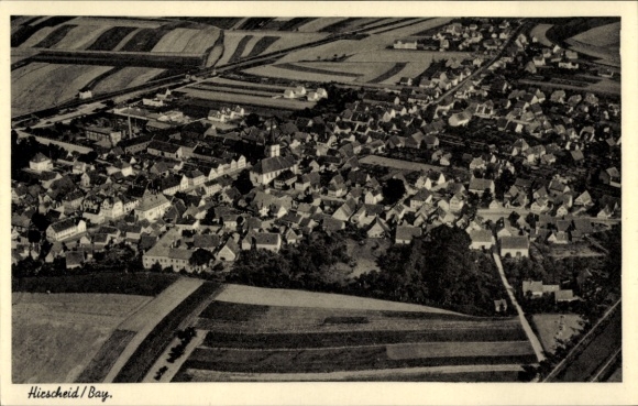 Postcard Hirschaid in Upper Franconia, aerial photograph