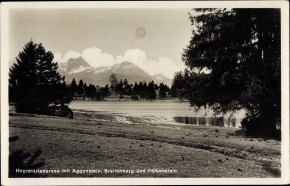 Postcard Breitenberg Lower Bavaria, Hegratsriedersee, Aggenstein, Falkenstein
