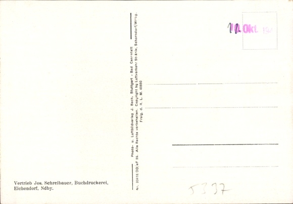 Postcard Adldorf Eichendorf in Lower Bavaria, aerial photograph