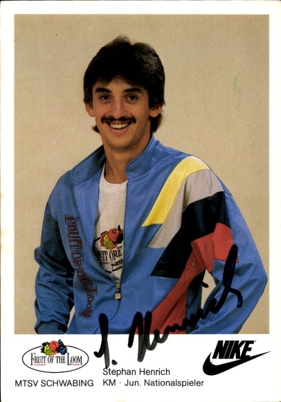 Autograph card handball player Stephan Henrich, MTSV Schwabing, autograph