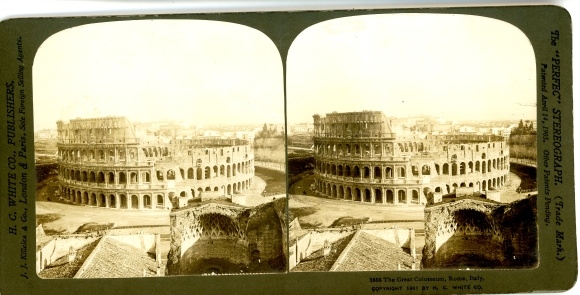 Stereo photo Roma Rome Lazio, Colosseum