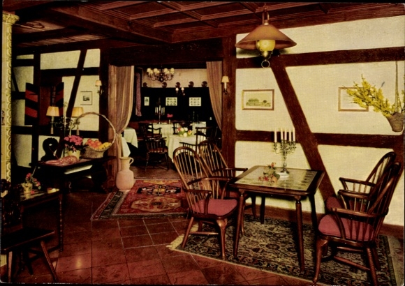 Postcard Bernbach Bad Herrenalb in the Black Forest, Posthotel, Klosterschänke