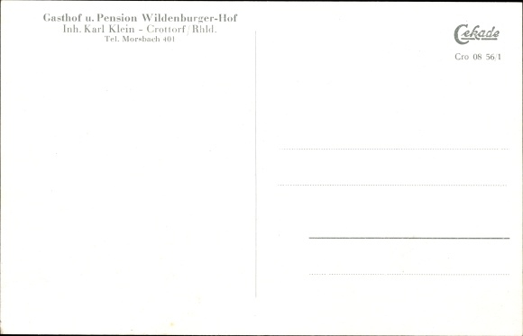 Postcard Crottorf Friesenhagen Rheinland Pfalz, Schloss Crottorf, Hirschpark