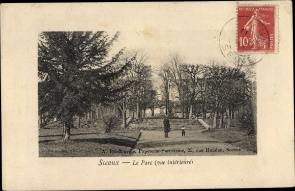 Präge Ak Sceaux Haut de Seine, Le Parc vue interieure