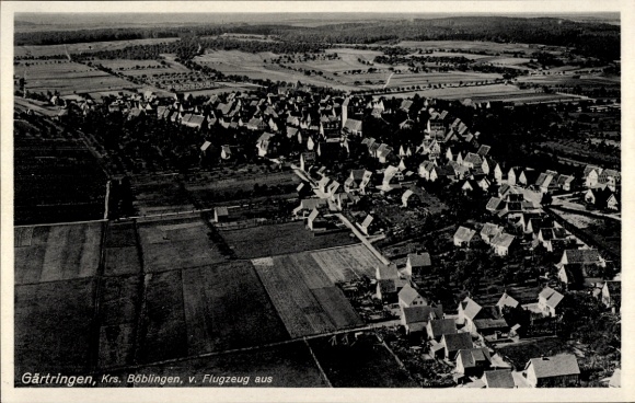 Ak Gärtringen in Württemberg, Fliegeraufnahme