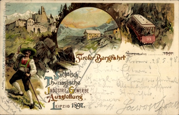 Chromo-Litho Leipzig, Saxon-Thuringian Industrial and Trade Exhibition 1897, Tyrolean Mountain Tour