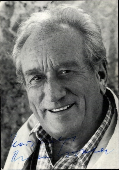 Postcard actor Dieter Eppler, portrait, autograph