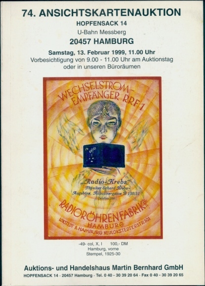 Katalog Auktions- und Handelshaus Martin Bernhard GmbH, 74. Ansichtskartenauktion 13.2.1999