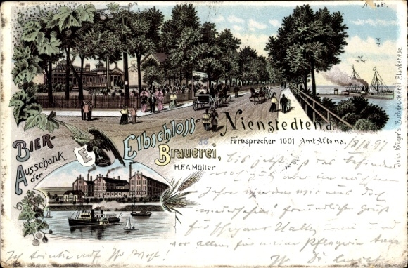 Chromo-Litho Hamburg Altona Nienstedten, Elbschloss Brewery
