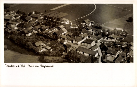 Postcard Kriestorf Aldersbach in Lower Bavaria, aerial photograph