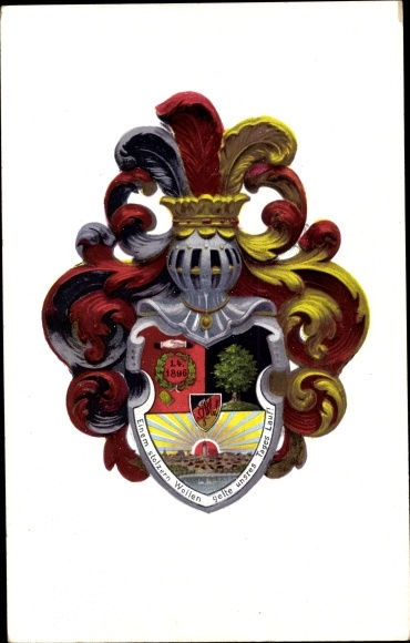 Studentika coat of arms PC Ronneburg in Thuringia, student association MBV