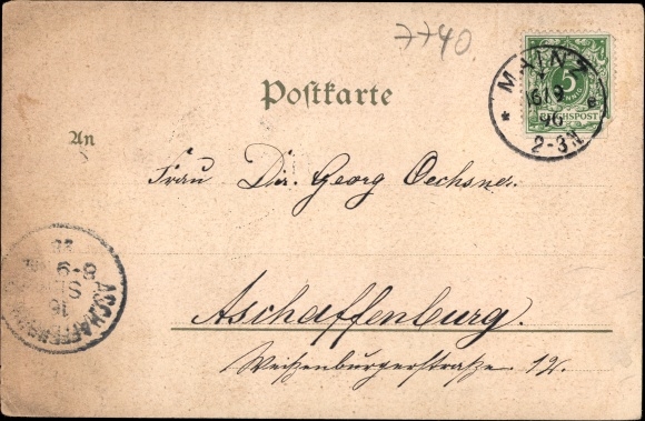 Chromo-Litho Triberg in the Black Forest, general view, waterfall, Black Forest farmhouse, cows