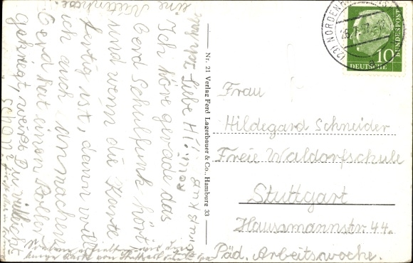 Postcard Nordenham in the Oldenburger Land, Blexen pier, ferry, ship Bremerhaven