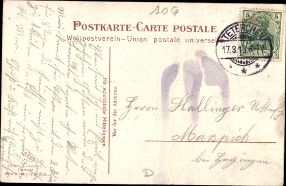 Song Postcard Westphalia, land of pumpernickel and ham, Westphalia song, shepherd
