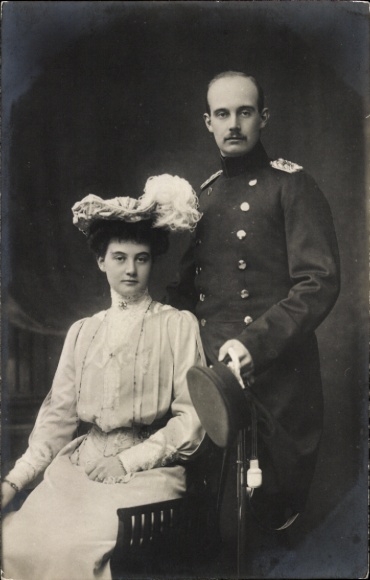 Ak Großherzog Friedrich Franz IV. von Mecklenburg Schwerin, Großherzogin Alexandra, 1905