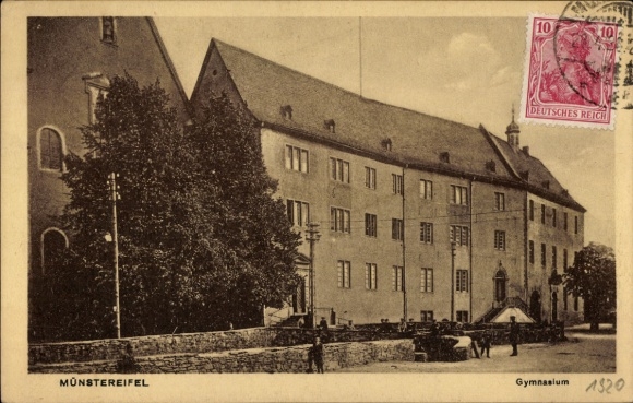Postcard Bad Münstereifel in North Rhine-Westphalia, Gymnasium
