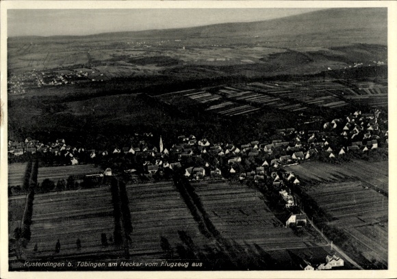 Postcard Kusterdingen in Württemberg, aerial photograph