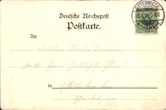 Postcard Osterwieck am Harz, Kirchber, Wilhelmshöhe, lime works, Schützenhaus
