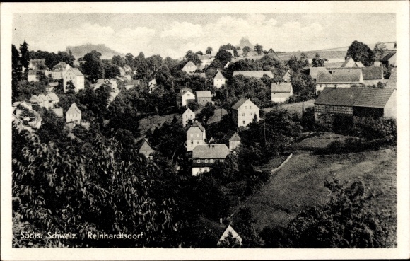 Ansichtkaart Reinhardtsdorf Schöna Sächs. Zwitserland, uitzicht op de plaats