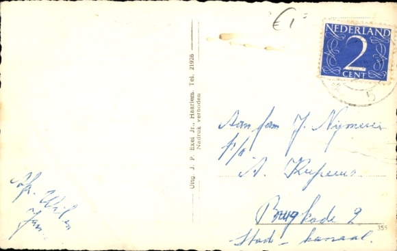 Postcard Ijmuiden, steamer Oranje, Netherlands Steamship Co.
