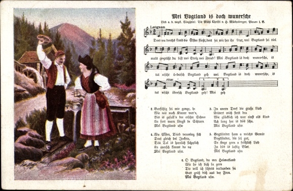Song Postcard Mei Vogtland is still wonderful, Hilmar Mückenberger, costumes